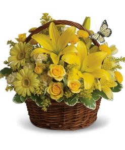 Lavish Bright Yellow Basket