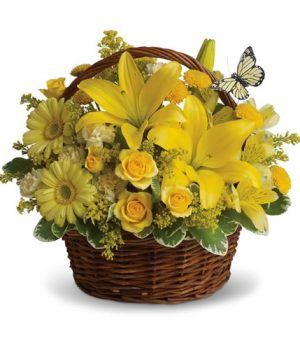 Lavish Bright Yellow Basket